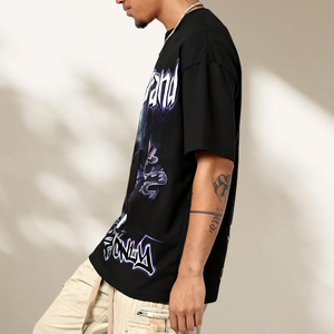 Camisetas Personalizadas con Logotipo de Marca, Estilo Vintage, Hombros Caídos, Impresión DTG, Camisetas Gráficas para Hombre - Product Image 2