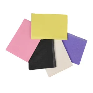 Disposable dental towel colored paper film covered with lace-up scarf bib dental waterproof pad