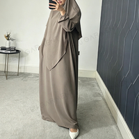 Ensemble Khimar Français Personnalisé 2026 pour Femmes Musulmanes, Vêtements Modestes, Abaya en Tissu Crêpé Cey, Robe Hijab Élégante, Ensemble Jilbab 2 Pièces, Dubaï