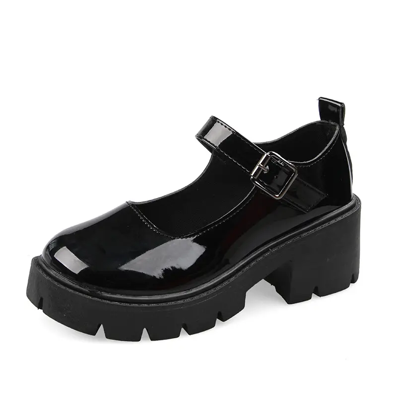 Japanese Style Women Lolita Shoes Student Girls Women Platform Shoes Chunky Buckle Vintage Mary Jane Shoes