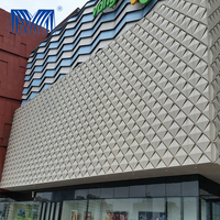 Revestimiento Metálico Perforado para Fachadas, Corte Láser 3D, Revestimiento de Aluminio Ignífugo para Muros Cortina, Venta al Por Mayor