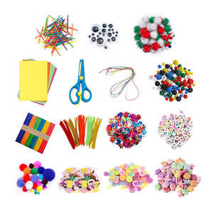 Coffret de loisirs créatifs Foska pour enfants, idéal pour Noël : kit d'activités DIY avec brossettes, pompons et boîte de rangement pour garçons et filles - Product Image 3