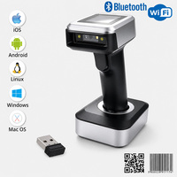 Escáner de Códigos de Barras 1D 2D Inalámbrico YUANAIDC, Lector de Códigos QR USB 2.4G, Pistola de Escaneo para Tiendas Minoristas, Almacenes y Puntos de Venta