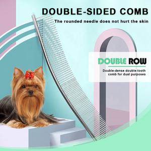 Pettine per toelettatura per animali domestici in acciaio inossidabile con pettine per capelli in metallo di grandi dimensioni con Logo personalizzato all'ingrosso in fabbrica - Product Image 6