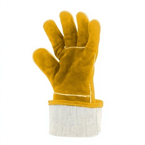 Guantes de Soldadura de Cuero Vacuno de Primera Calidad, Resistentes, Industriales, de Uso General, con Puño Reforzado, 7 oz - Product Image 5