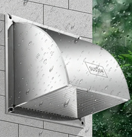 Grille d'aération murale moderne en acier inoxydable, étanche, pour climatisation de chambre, installation facile