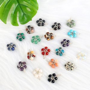 Pendentifs en pierres naturelles de guérison énergétique en gros, perles de 8 mm en pierres précieuses lâches pour bijoux féminins - Product Image 1