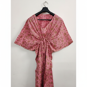 Kaftan ชุดคลุมอาบน้ำสไตล์อินเดียสำหรับผู้หญิง,ชุดคลุมบิกินี่ชายหาดทำมือชุดกิโมโนกลางคืนชุดเดรสยาว - Product Image 1