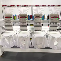 Machine à broder industrielle à 4 têtes de haute qualité 12 15 aiguilles 1200 tr/min nouvelle opération informatisée pour casquette/t-shirt/plat