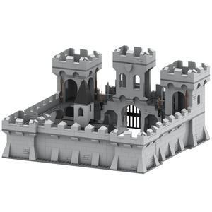 Château médiéval chaud 8 en 1, ruines de guerres, modèle d'action de la nature sauvage de la Seconde Guerre mondiale, ensembles de blocs de construction pour enfants, jouets de puzzle de modèle - Product Image 4