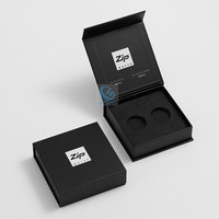 Paquet de boîtes en papier noir recyclables et écologiques Emballage de boîte de produit de petites marchandises personnalisées pour l'industrie des produits ménagers