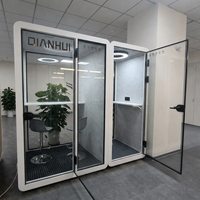 Stand meuble photo personnalisé, support personnel, étanche au son, lampe naturelle, moderne, pour 4 personnes, salle de réunion, 4000K