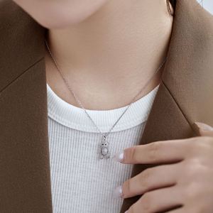เครื่องประดับ dylam พราว5A ลูกบาศก์เซอร์โคเนียเพชรโรเดียมชุบทอง18K จี้ตุ๊กตาหมีเสน่ห์สร้อยคอเครื่องประดับแฟชั่นชั้นดี - Product Image 3