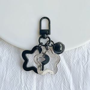 Promotion Cute Acrylic Star <strong>Keychain</strong> <strong>Bulk</strong> Colorful Bell Five Pointed Stars Candy Color Clasp Clip Charm Pendant Key Chains - Product Image 6