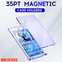 QY 35PT Protège-cartes rigides transparents pour cartes à collectionner TCG, cartes sportives, logo personnalisé, vente en gros