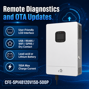Inversor Híbrido de 12kW 48V <span class=keywords><strong>CFE</strong></span> SPI48120V150-500P, Sistema de Almacenamiento de Energía para el Hogar, Respaldo de Batería, Onda Sinusoidal Pura, Monofásico, UPS - Product Image 1