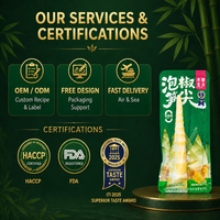 Légumes en conserve : Légumes de bambou marinés, acidulés, épicés, croustillants, prêts à consommer, saveur Guizhou, vente en gros