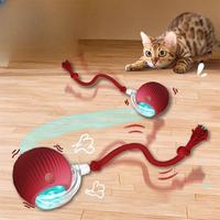 Jouet interactif pour chat, nouvelle conception, balle intelligente automatique à 360°, mouvement interactif, balle roulante, PC + silicone, chargeur USB