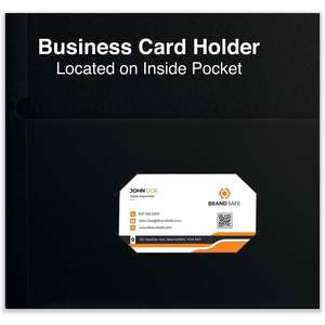 UNV56616 Universel 11 pouces. X 8,5 pouces Porte-documents noir à 2 poches en cuir gaufré, 25/boîte, accessoire de classement - Product Image 4