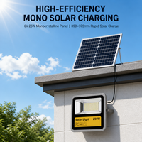 Projecteur Solaire Extérieur 200W Étanche en Aluminium Moulé Sous Pression avec Panneau Monocristallin 20Ah, Télécommande, Lampe Murale Commerciale de Sécurité pour Jardin