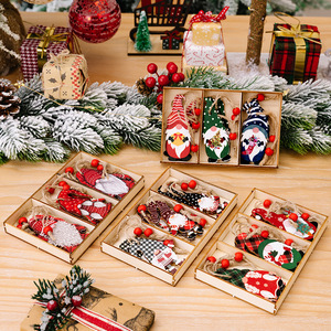 <b>Christmas</b> Supplies American Home Decoration <b>Props</b> Painted Cute Gnome Wooden Pendant <b>Christmas</b> Gift - Product Image 2