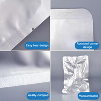 Sachet en aluminium à trois soudures latérales, qualité alimentaire, thermoscellable, sous vide, plat, imprimé sur mesure, emballage Mylar pour thé, masque, poudre