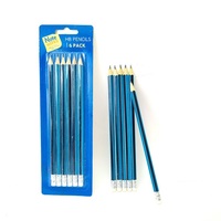 Crayon en bois HB noir fumé en blister PVC, crayon de haute qualité pour enfants, papeterie pour étudiants, promotion de vente