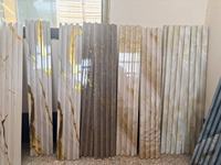 Panneau mural en PVC cannelé effet marbre bleu moderne, étanche, facile à installer, pour chambre, maison, bureau commercial
