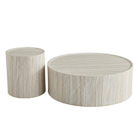 Ensemble de tables basses rondes modernes en MDF, design stable pour salon et réception de café, vente chaude, meubles de salon