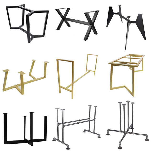 Table Bases Wrought Steel Round Coffee Dining Industrial Restaurant Furniture Frames Legs Cast Iron Metal Table Bases for Table