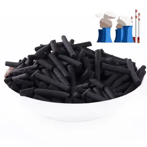 Pellets Coal Based Activated Carbon Extruded Columnar Active Charcoal Bulk Package for Gas Treatment and Purification