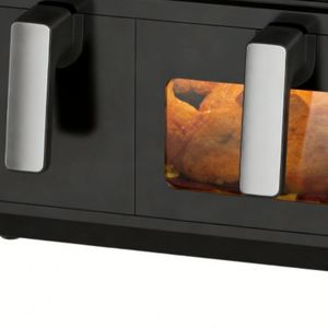 Friteuse à air électrique numérique 10L carrée en plastique à double panier, four sans huile, cuisson rapide, économe en énergie, allemande, française - Product Image 3