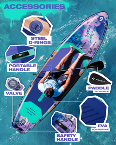Planche de surf gonflable OEM pour le wake-surfing, planche de paddle gonflable, planche de SUP gonflable pour le surf - Product Image 5