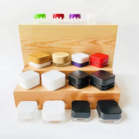 Bocaux en verre coloré pour concentrés de 5 ml, 7 ml, 9 ml, carrés et ronds, avec bouchon en plastique à l'épreuve des enfants, boîte en papier, emballage promotionnel
