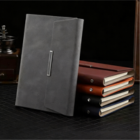 Agenda/Planificateur personnalisable en cuir PU avec logo, couverture rigide A5/B5, multicolore, feuilles mobiles, spirale, 100 feuilles, trois volets