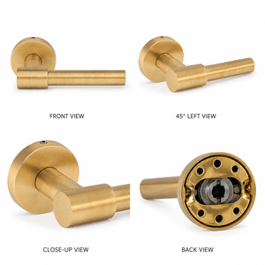 Manija de Puerta con Acabado Mate Antiguo y Diseño de Rosa, Herraje Interior Elegante para Puertas Residenciales, Comerciales y de Oficina - Product Image 1