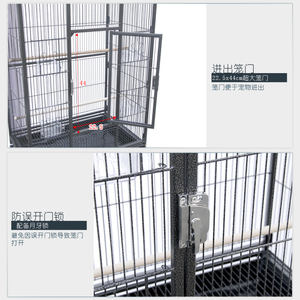 Jaula Grande para Mascotas, Jaula para Pájaros, Jaula de Cría para Canarios, Jaula Móvil para Cría de Palomas y Loros con Soporte - Product Image 5