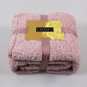 Trung Quốc Giá Rẻ Thoải Mái 100% Polyester Đầy Màu Sắc Dệt Kim <span class=keywords><strong>Sherpa</strong></span> Fleece Ném Chăn - Product Image 4