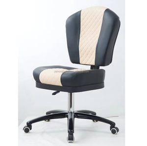 新しいデザインコンフォートレザー木製マカオ中古カジノチェアカジノポーカーチェア車輪付き - Product Image 2