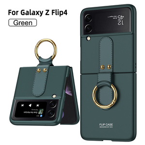 Étui pour Samsung <span class=keywords><strong>Galaxy</strong></span> <span class=keywords><strong>Z</strong></span> Flip <span class=keywords><strong>3</strong></span> <span class=keywords><strong>Z</strong></span> Flip 4 <span class=keywords><strong>Fold</strong></span> 4 avec anneau de maintien en PC pour téléphone portable pliable - Product Image 4