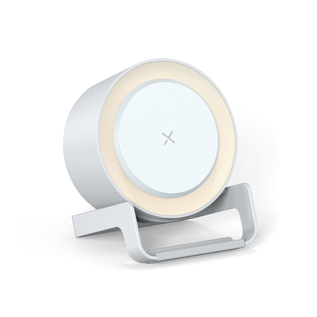RYS-M35 2026 Upgraded LED Lighting Alarm Clock Portable Mini Multi-function Wireless Charging Speaker 15W Charger