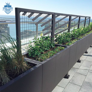 High Quality Landscape Custom made perforated aluminum flower pot planter boxes large outdoor metal aluminum planters box