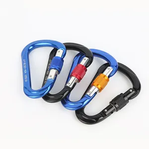 25KN Carabiner Móc an toàn 7075 Nhôm cắm trại ngoài trời Snap móc tự động khóa Carabiner