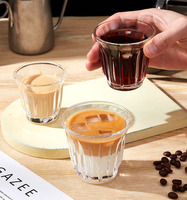 Ventes en gros de tasses en verre transparent, tasses à café, verres à shot, espresso, latte, cappuccino, verrerie thermique, tasse à café