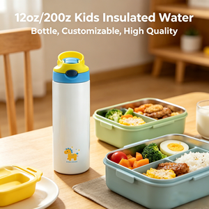 Tazza Termica per Bambini con Sublimazione, Borraccia Portatile in Acciaio Inossidabile 304 con Cannuccia, 12oz 20oz - Product Image 4