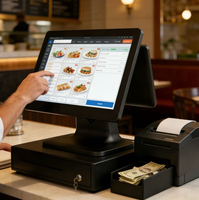 Terminal de point de vente tactile capacitif 10 points Android/Windows avec NFC Wi-Fi 6 Bluetooth 5.2 pour utilisation en restaurant - Modèle ISEE S520S
