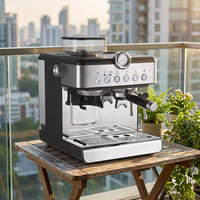 Machine à expresso AZ-EM1521 économique avec groupe de brassage 58 mm, semi-automatique pour la maison, comparée au modèle à écran tactile