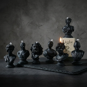 Vela Escultural Moderna Hecha a Mano con Cera de Soja, Diseño de Busto Romano/Griego, para Decoración del Hogar, Diwali, Día del Padre - Product Image 3
