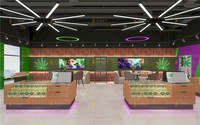 Vitrine personnalisée pour tabac Canna Shop Design d'intérieur Meuble de magasin de cigares en bois Vitrine de comptoir de magasin de fumée en verre