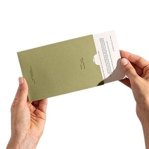 Custom Embossed Logo Matt Beige Textured Cardboard Sleeve <b>Envelope</b> Thank You Gift Packaging for cards - Product Image 1